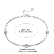 S925 Silver LovaMoiss Tennis   Moissanite  Bracelet