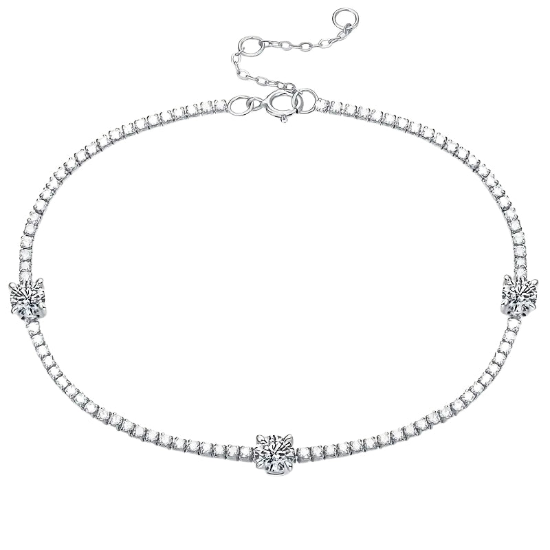 S925 Silver LovaMoiss Tennis   Moissanite  Bracelet