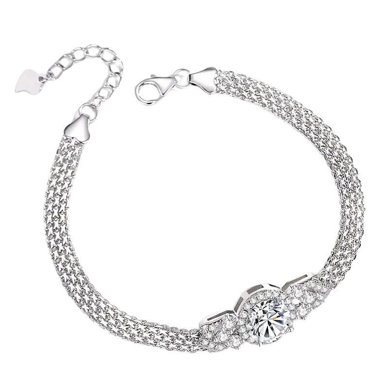 S925 Silver LumiCake Moissanite Bracelet