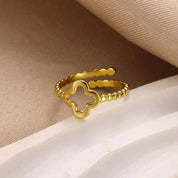 Minimalist Clover Ring