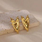 Steel Heart Earrings