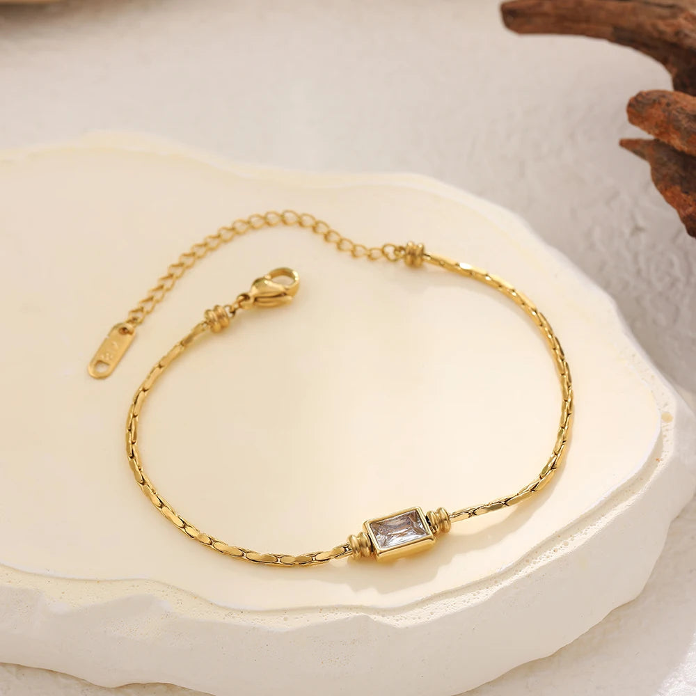 Vintage 18k Gold Plated Zirconia Bracelet