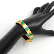 Elegant Gold Plated Clover Bracelet