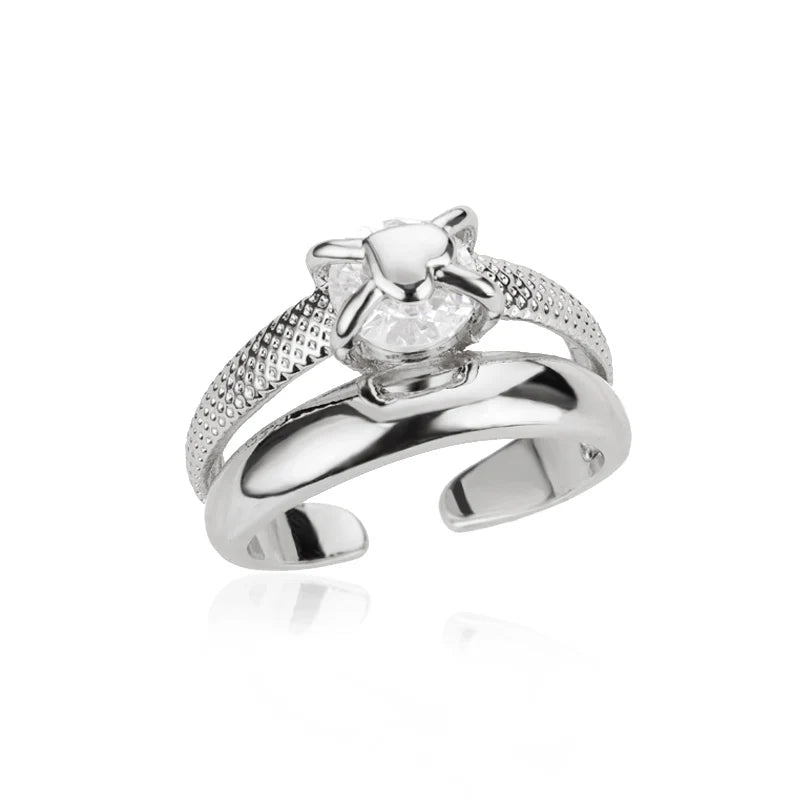 Double Ring with Zirconia