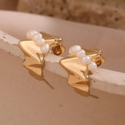 Pearl Geometric Earrings