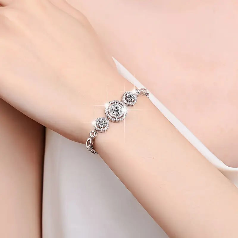 S925 Silver LumiBaguette Moissanite Bracelet